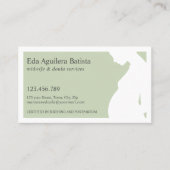 Carte De Visite Vert | Sage-femme Doula femme enceinte SILHOUETTE (Devant)