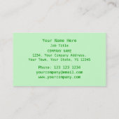 carte de visite vert shamrock (Dos)