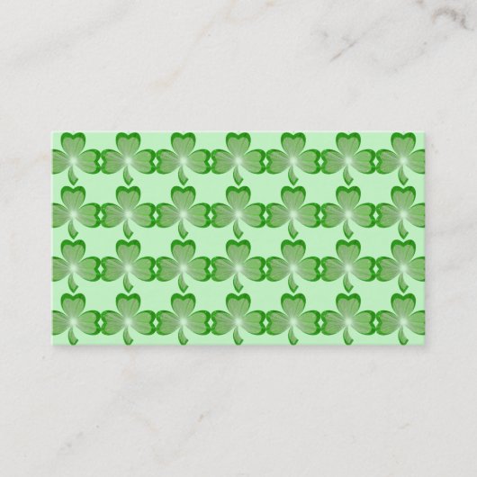 carte de visite vert shamrock (Devant)