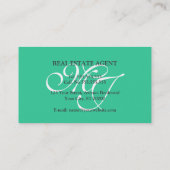Carte de visite vert simple (Dos)