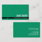 Carte de visite vert simple de courtier de (Devant / Derrière)
