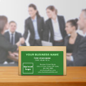 Carte de visite vert style centré aligné