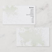 Carte De Visite Vert sur l'éclaboussure blanche - affaires (Devant / Derrière)