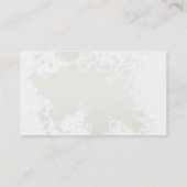 Carte De Visite Vert sur l'éclaboussure blanche - affaires (Dos)