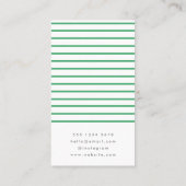 Carte De Visite Vert Tendance Moderne Minimal Simple (Dos)