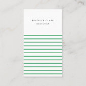 Carte De Visite Vert Tendance Moderne Minimal Simple (Devant)