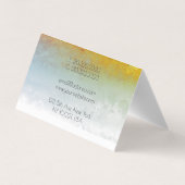 Carte De Visite Vert Terre Brown Aquarelle Abstraite (Dos)