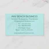 Carte De Visite Vert tropical d'Aqua de palmier (Dos)