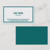 Carte de visite vert turquoise de rédacteur de (Devant / Derrière)