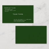 Carte De Visite vert uni (Devant / Derrière)