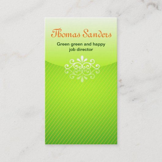 carte de visite vert vert (Devant)