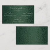 Carte De Visite Vert vert riche (Devant / Derrière)