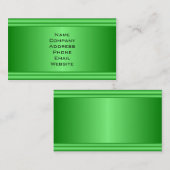 Carte de visite vert vibrant simple de regard en (Devant / Derrière)