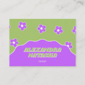 Carte De Visite Vert violet Fleur Y2K Vêtements faits main (Devant)