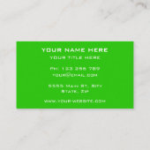 Carte de visite vert votre propre design avec code (Dos)