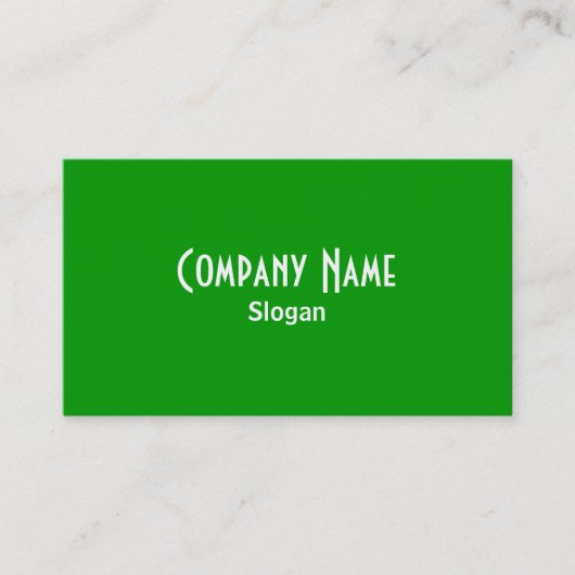 Carte de visite verte (Devant)