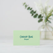 Carte de visite verte (Debout devant)