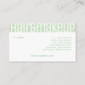 Carte De Visite Verte Aqua Mint Turquoise moderne Elégante Parties (Dos)