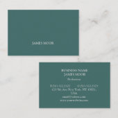 Carte de visite verte avec écriture grise (Devant / Derrière)