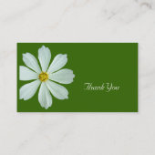 carte de visite verte fleur blanche (Dos)