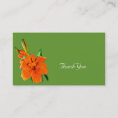 carte de visite verte fleur de lys orange (Dos)