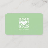 Carte de visite verte menthe avec code QR pour le (Dos)