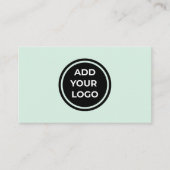 Carte de visite verte menthe avec QR Code AddLogo (Devant)
