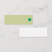 Carte de visite verte mini Irish Clover à 4 feuill (Devant / Derrière)