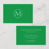 Carte de visite verte minimale (Devant / Derrière)