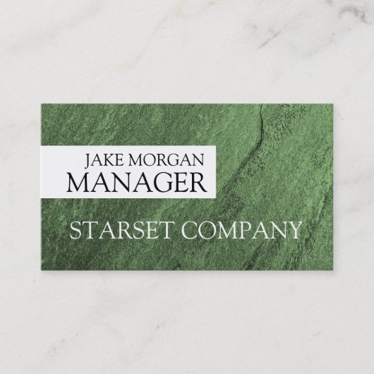 Carte de visite verte moderne professionnelle (Devant)