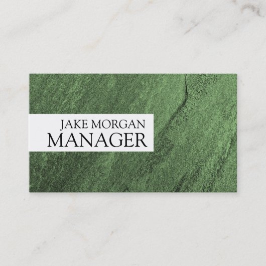 Carte de visite verte moderne professionnelle (Devant)