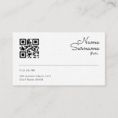 Carte de visite verte QR Coach de vie texture papi (Dos)