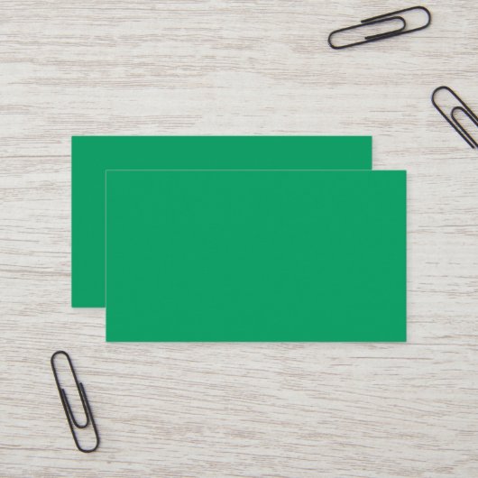 Carte de visite verte trèfle (Devant/Arrière en situation)