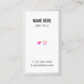 Carte de visite vertical argenté géométrique à la (Dos)