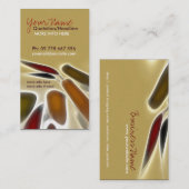 Carte de visite vertical artiste Abstrait (Devant / Derrière)