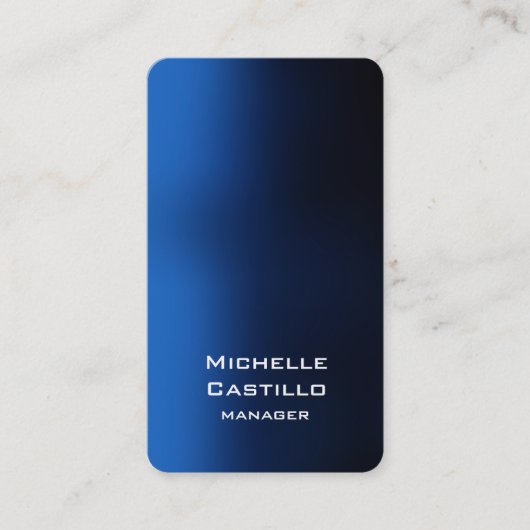 Carte De Visite Vertical Artistic Blue Design unique (Devant)