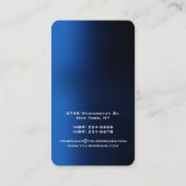 Carte De Visite Vertical Artistic Blue Design unique (Dos)