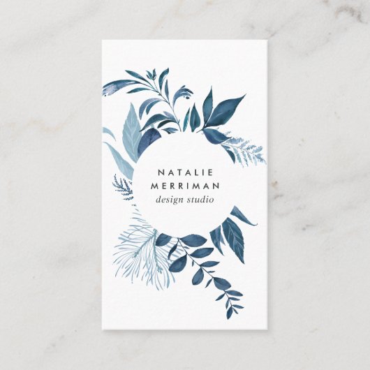 Carte De Visite Vertical Azure sauvage (Devant)