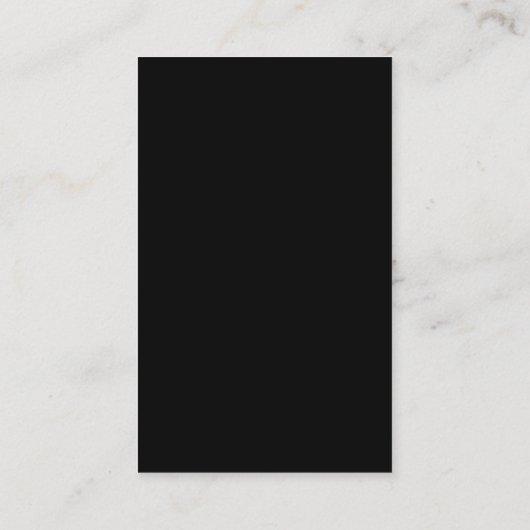 Carte De Visite Vertical Black Stripe Blanc Moderne Design Extraor (Dos)