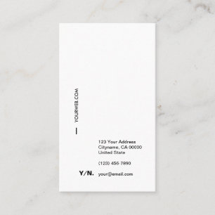 Carte de visite vertical blanc de typographie