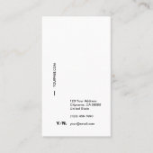 Carte de visite vertical blanc de typographie (Devant)