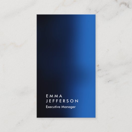 Carte De Visite Vertical bleu professionnel simple aigu (Devant)