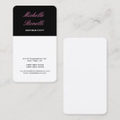 Carte De Visite Vertical Classic féminin élégant tendance (Devant / Derrière)