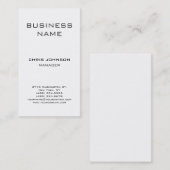 Carte de visite Vertical Classic White Manager (Devant / Derrière)