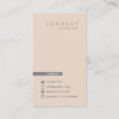 Carte de visite vertical contemporain chic à la (Dos)