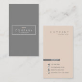 Carte de visite vertical contemporain chic à la (Devant / Derrière)