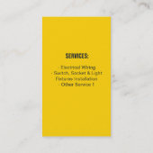 Carte de visite vertical de l'icône de l'ampoule l (Dos)