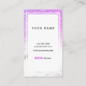 Carte de visite vertical de marbre à la mode de (Dos)