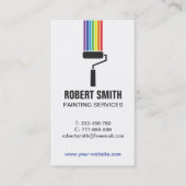 Carte de visite vertical de peinture arc-en-ciel d (Devant)