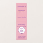 Carte de visite vertical de tente plié par service (Extérieur déplié)